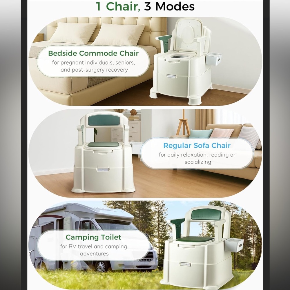 Portable Commode - Picture 3 of 16